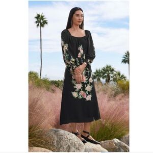 Johnny Was Byrdie Floral Midi Dress